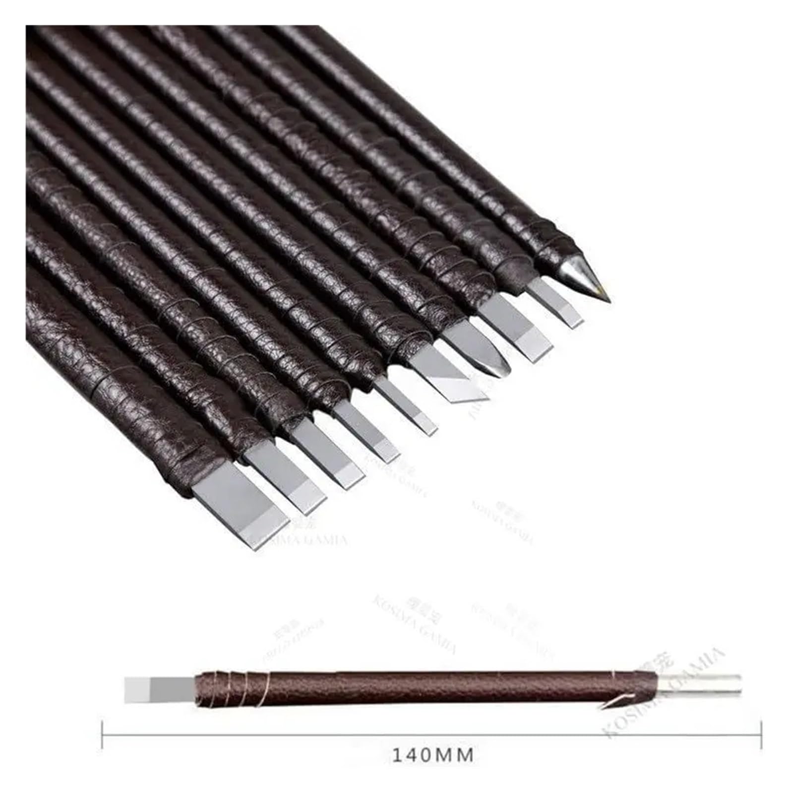 8/10 Sztuk Zestaw Do Rzeźbienia Ze Stali Wolframowej Narzędzia Kamienne Dłuta Obróbki Drewna I Projektów Rękodzielniczych DIY(10PCS)