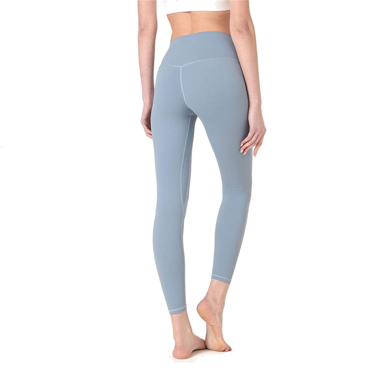 fitness legginsy damskie, Damskie Nagie uczucie Wysokiej talii Legginsy Legginsy Butt Lift Power Flex Slim Jogi Spodnie Aktywne Rajstopy Tummy Control Non See przez rozciągliwe sportowe legginsy do jo