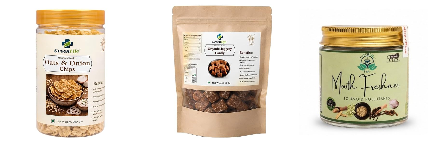 Oats & Onion Chips | Baked | Crispy Flavor | 200gOrganic Plain Jaggery Candy 500g | Natural Desi Gur | Chemical Free Traditional Sweet TreatOrganic with Pe-image-19