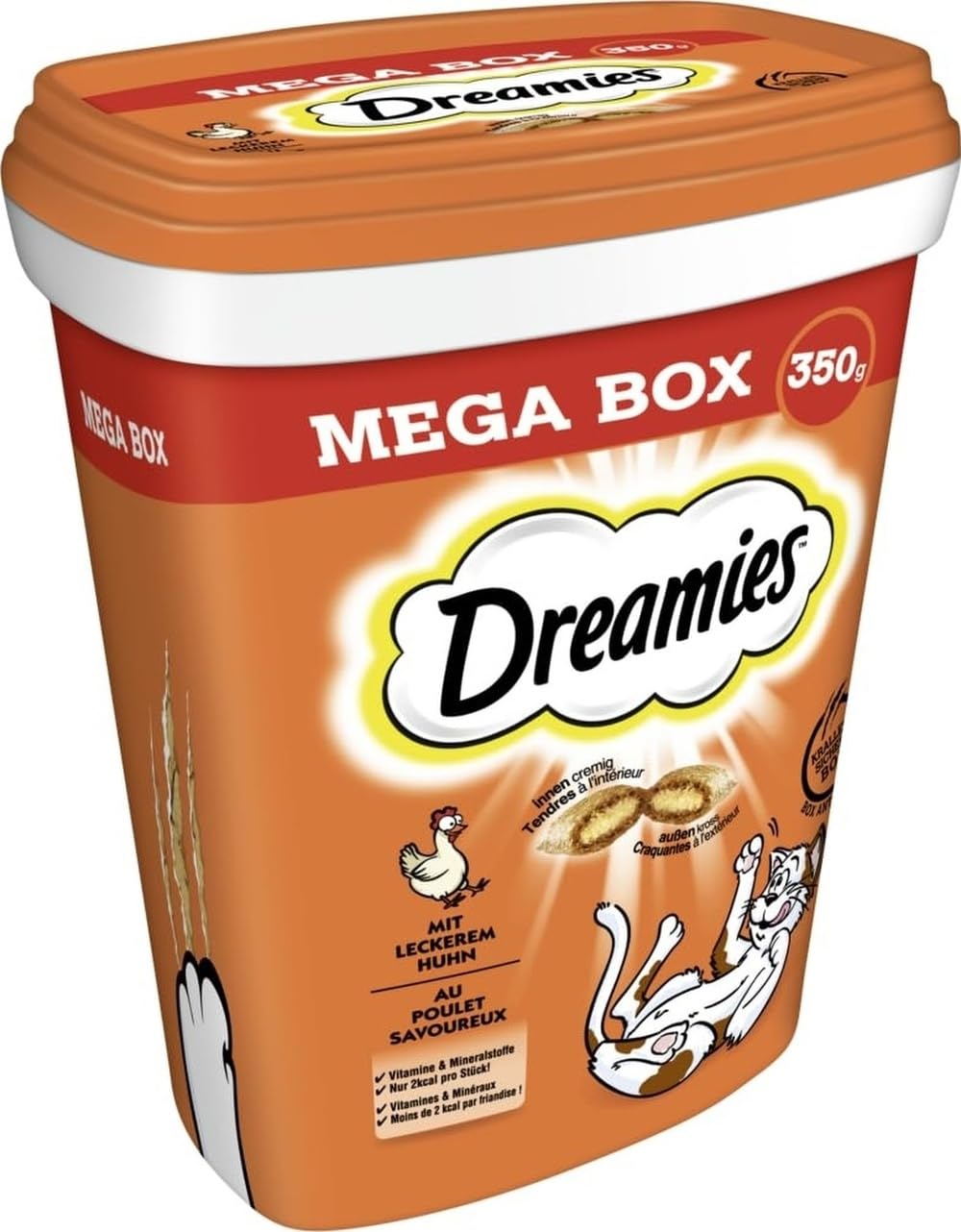Dreamies Cat Treats Chicken - Mega Tub 350G