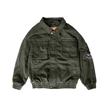 8archive military design jacket Genuine Article Flight Bomber Military Jacket Size M Patch