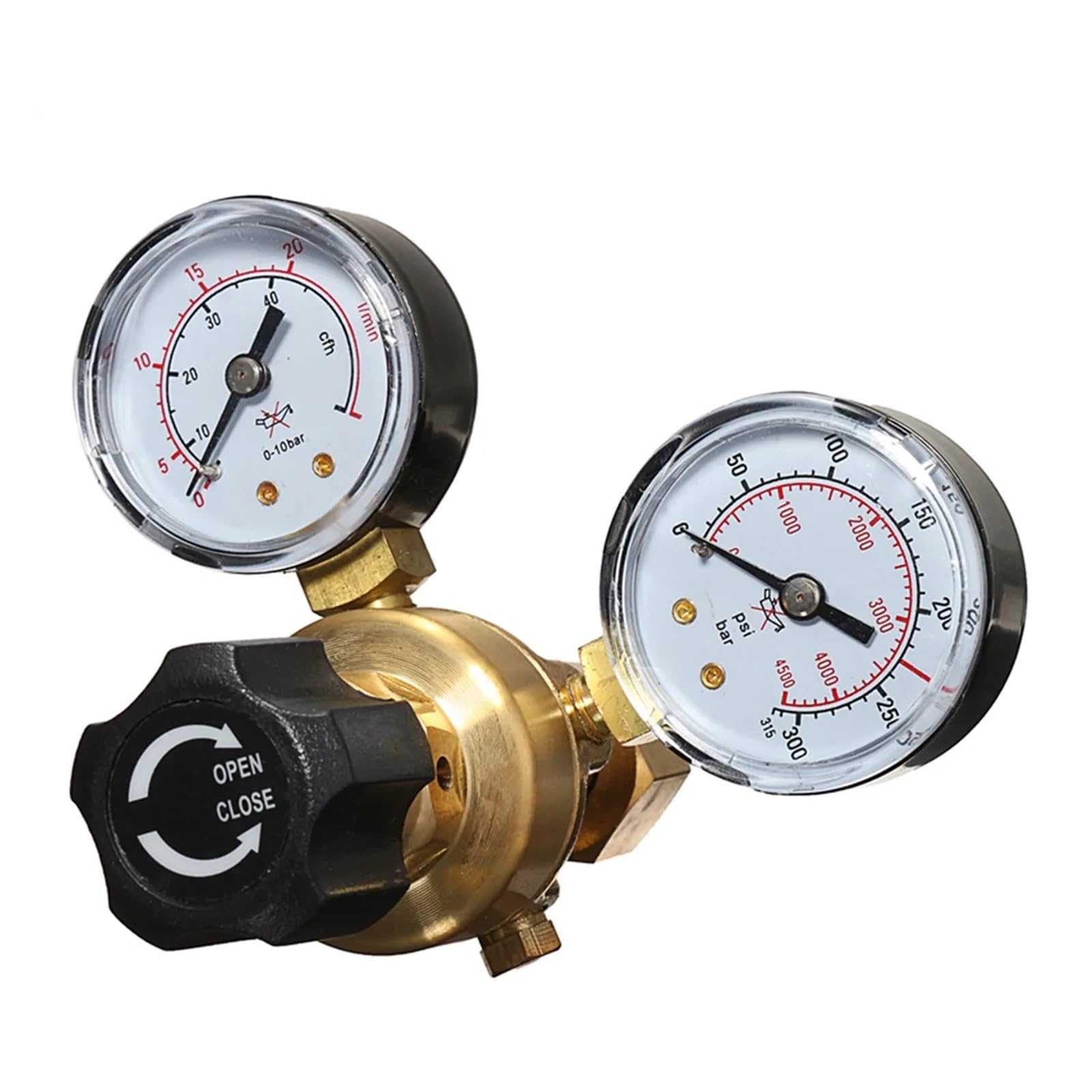 Regolatore di Pressione Pneumatica Regolatore di pressione, riduttore, Argon, CO2, bombola gas a doppio manometro, valvola controllo del flusso saldatura, filettatura W21.8 1/4
