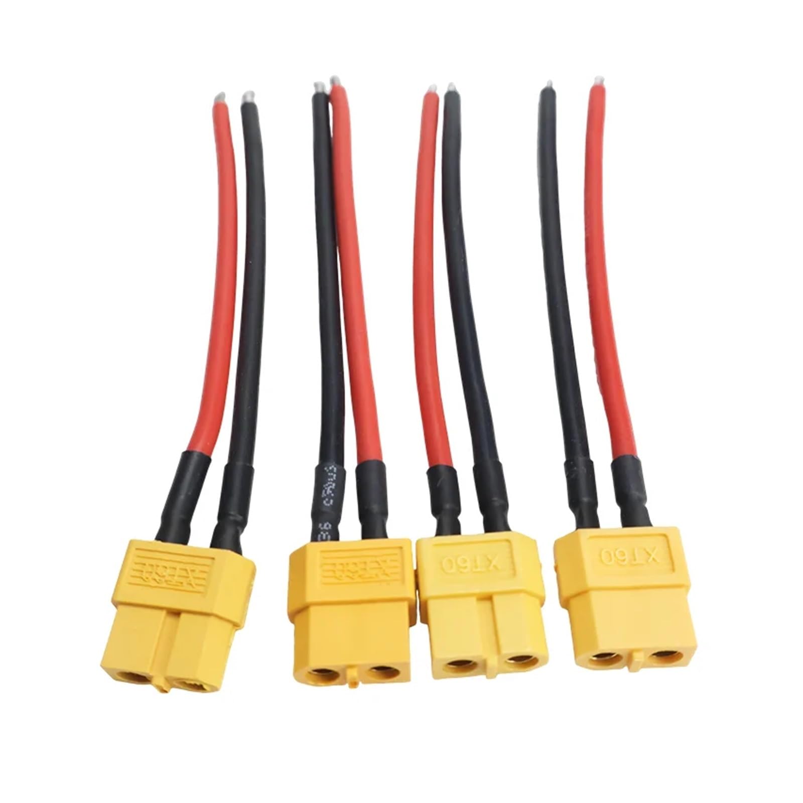 4 connettori XT60 maschio femmina per batteria – 10 cm 14 AWG cavo in silicone per RC aereo Lipo ESC FPV Drone Expand (XT60 femmina, 4 pezzi)