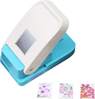 1X0.8inch Rectangular Postage Stamp Puncher, Rectangle Lever Action Stamp Punch for Paper Crafting Scrapbooking,
