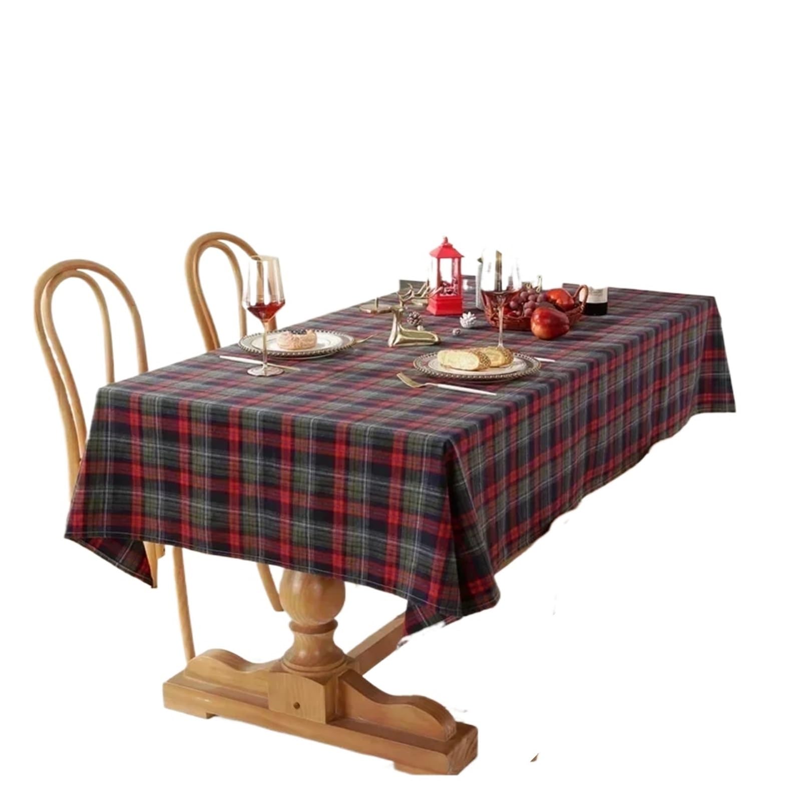 BTGYTTKL Checkered Tablecloth Red Black Buffalo Plaid Tablecloth Dust-Proof Wrinkle Resistant For Family Dinner Party Kitchen Classic Farmhouse