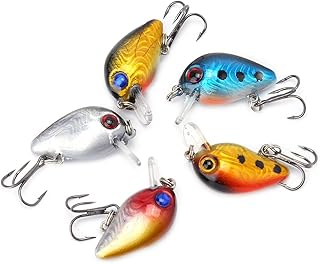 5pcs 3cm Richiamo di Pesca Occhi Set 3D Sticky Olografica Esche Da Pesca CrankBaits Artificiale Micro Durevole Durevole Richiamo Esca con Treble Hook Bait