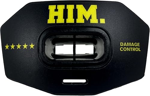 DAMAGE CONTROL Protector bucal de fútbol juvenil  Boquilla transpirable que no hierve, protege labios y dientes, funciona con frenos, incluye correa