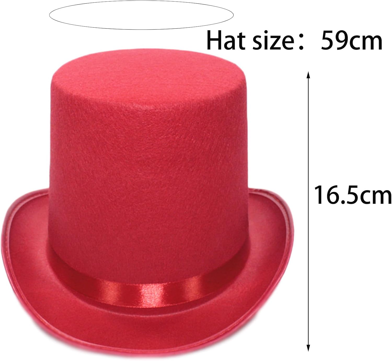 Women Asymmetrical Top Hat Deluxe Felt Top Hat for Carnival Halloween Cocktails Party
