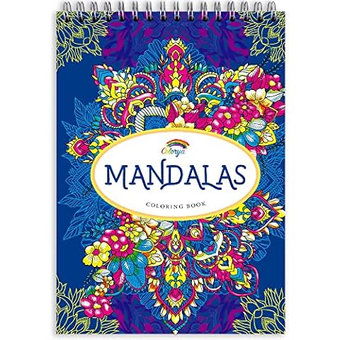 Libros de Mandalas para Colorear para Adultos Colorya - Tamaño A4 - Libro para Pintar Mandala para Adultos - Papel de Primera Calidad, Sin Sangrado Medio, Impresión a una Cara Cover