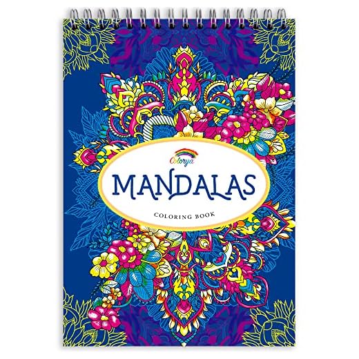 Libros de Mandalas para Colorear para Adultos Colorya - Tamaño A4 - Libro para Pintar Mandala para Adultos - Papel de Primera Calidad, Sin Sangrado Medio, Impresión a una Cara