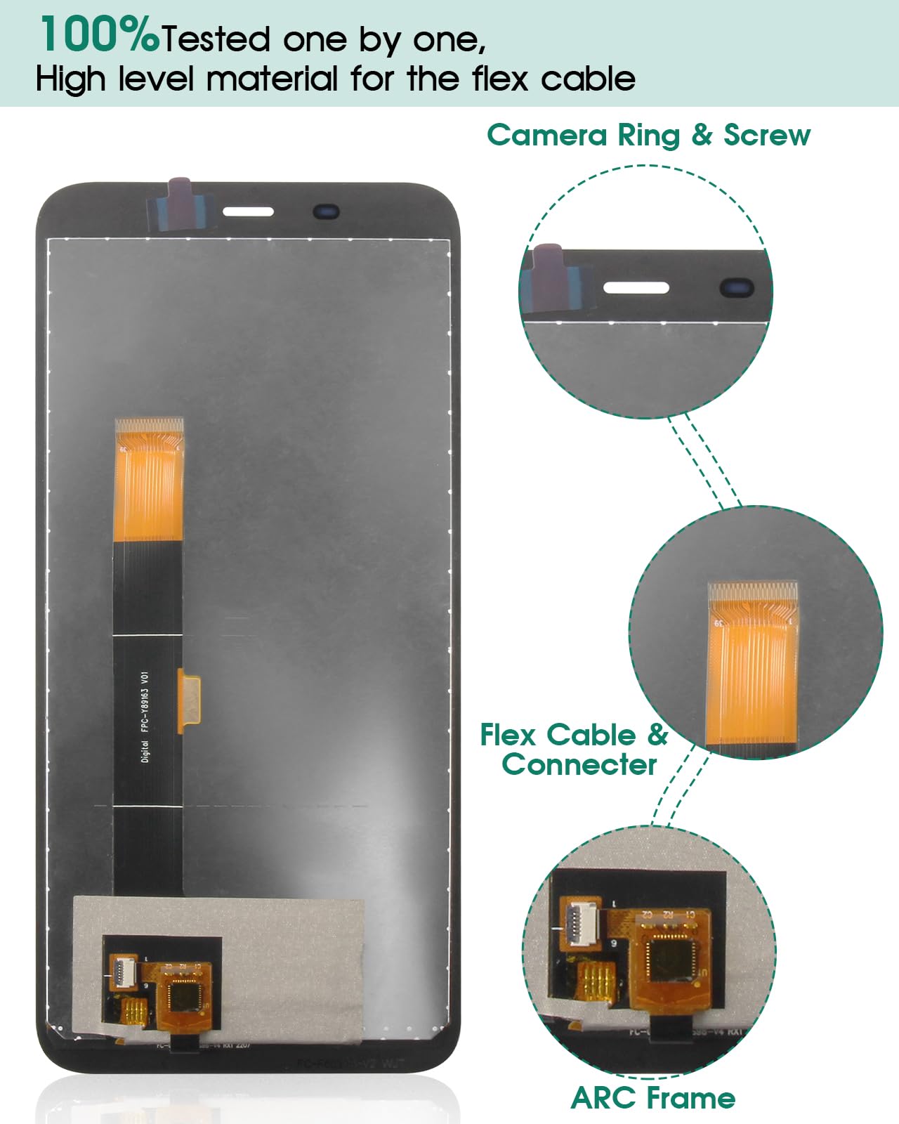 Yuxyiony Nuovo Schermo di Ricambio Per Oukitel WP33 Pro Display LCD Riparazione Schermo e Accessori Strumento Di Ricambio