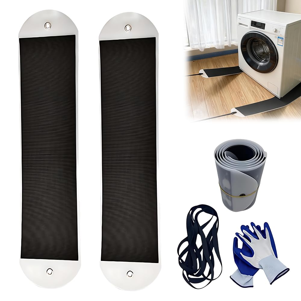 Washing Machine Sliders, Home Appliance Movers Sliders Set With Pull Strap and Gloves, Multifunctional Reusable Heavy Duty Furniture Sliders, Washing Machine Gliders for Tiles, Hardwood Floors