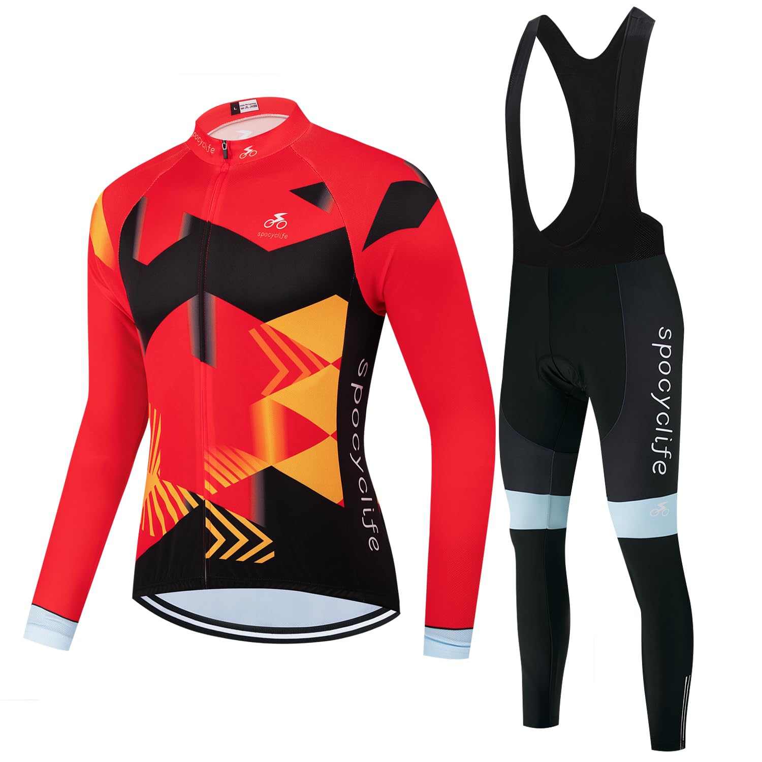Maglia Ciclismo Uomo Manica Lunga Abbigliamento ciclismo Set Completo Ciclismo Tuta Bici Uomo MTB