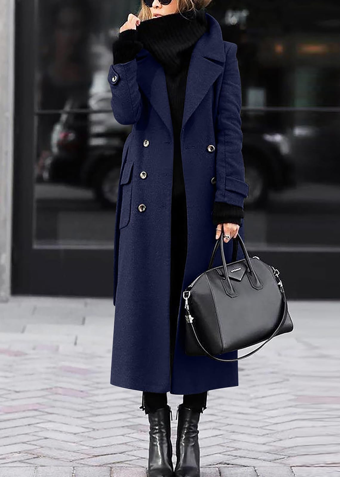 shownicer Cappotto di Lana da Donna Autunnali E Invernali Maniche Lunghe Tinta Unita Blazer Cappotto Elegante Autunno E Inverno Moda Coat con Bottoni
