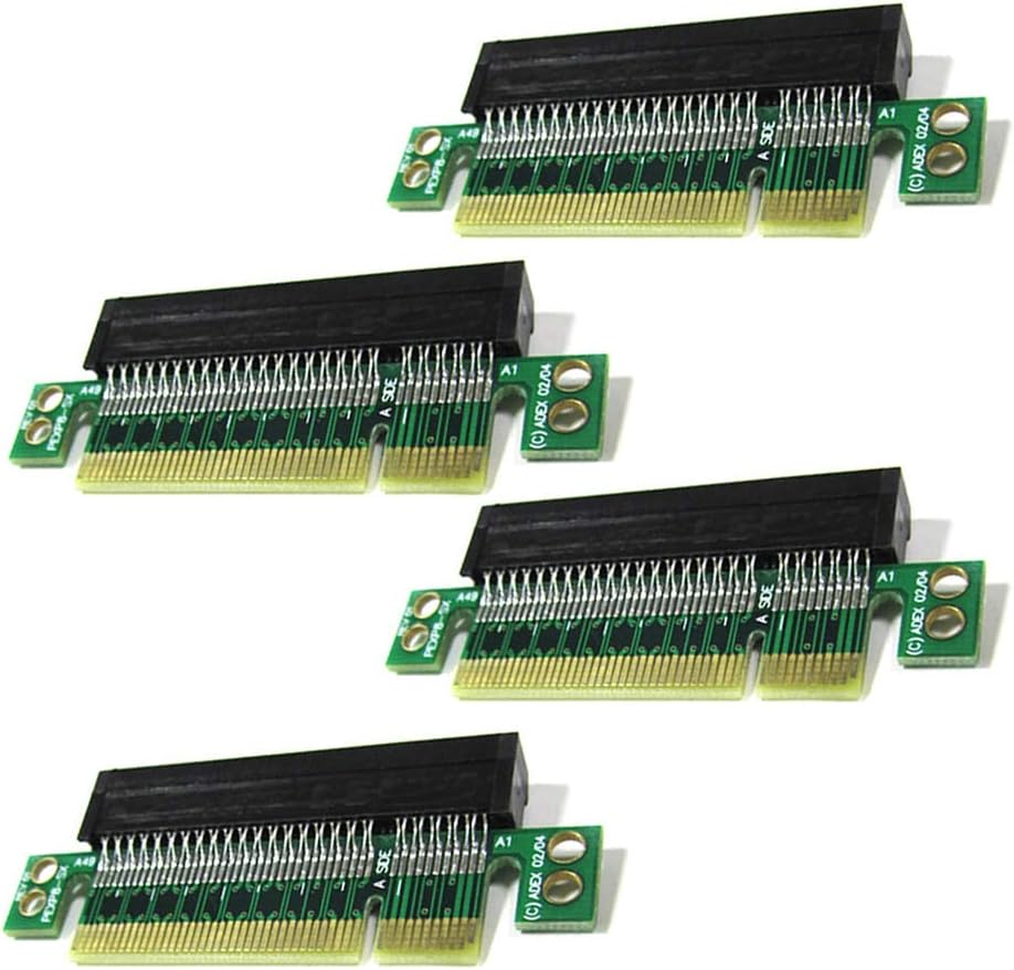 4pcs PCIe Riser Card Adapter,Connector PCI-E 8X,Compatible with PCIe Motherboards, for 1U/2U Server Installation,Slot : PCI Express 8X
