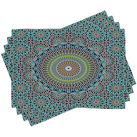 ABAKUHAUS Set of 4 Geometric Placemats Cover