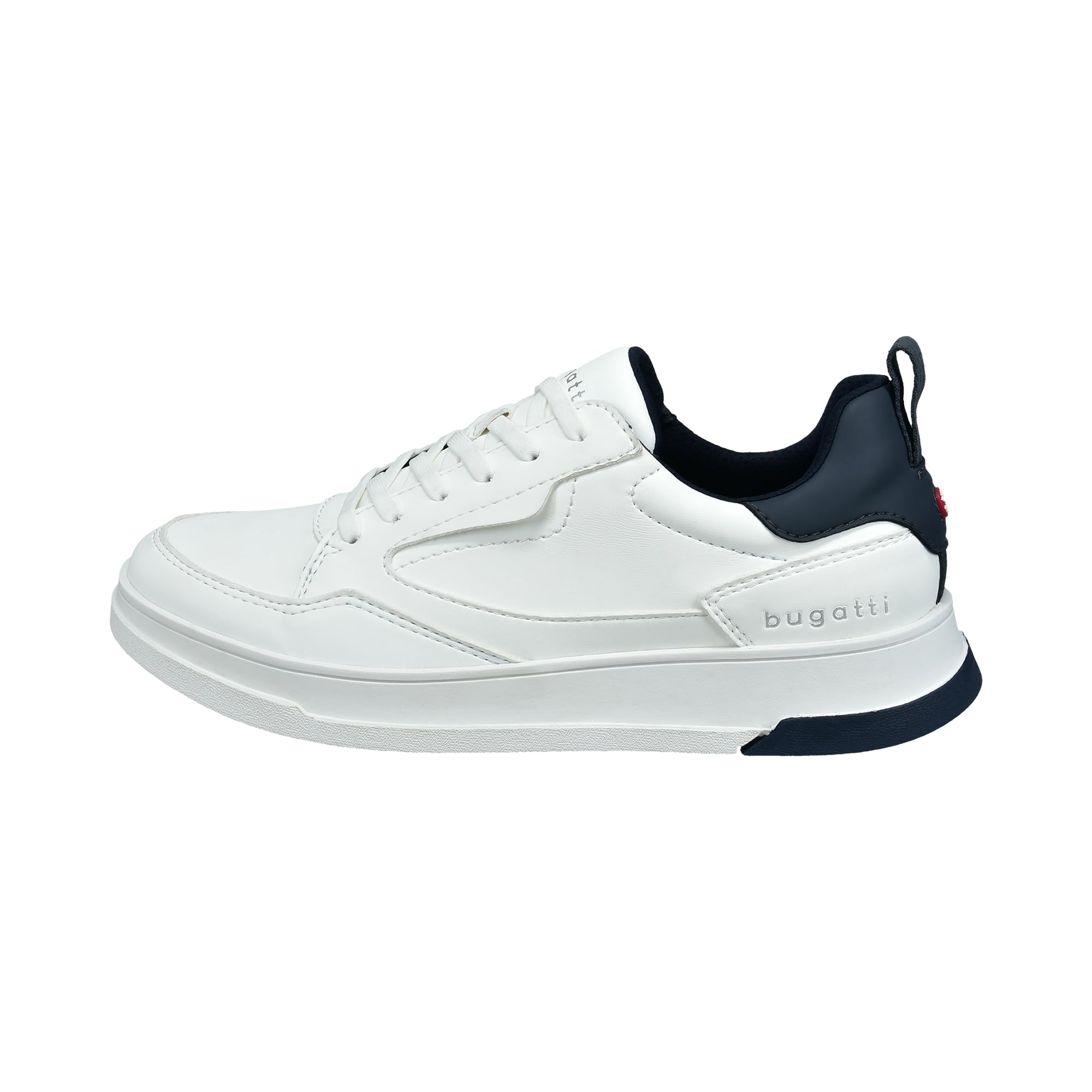 bugatti Men's Sneakers with Memory Foam and Shock Absorption, White, 6.5 UK