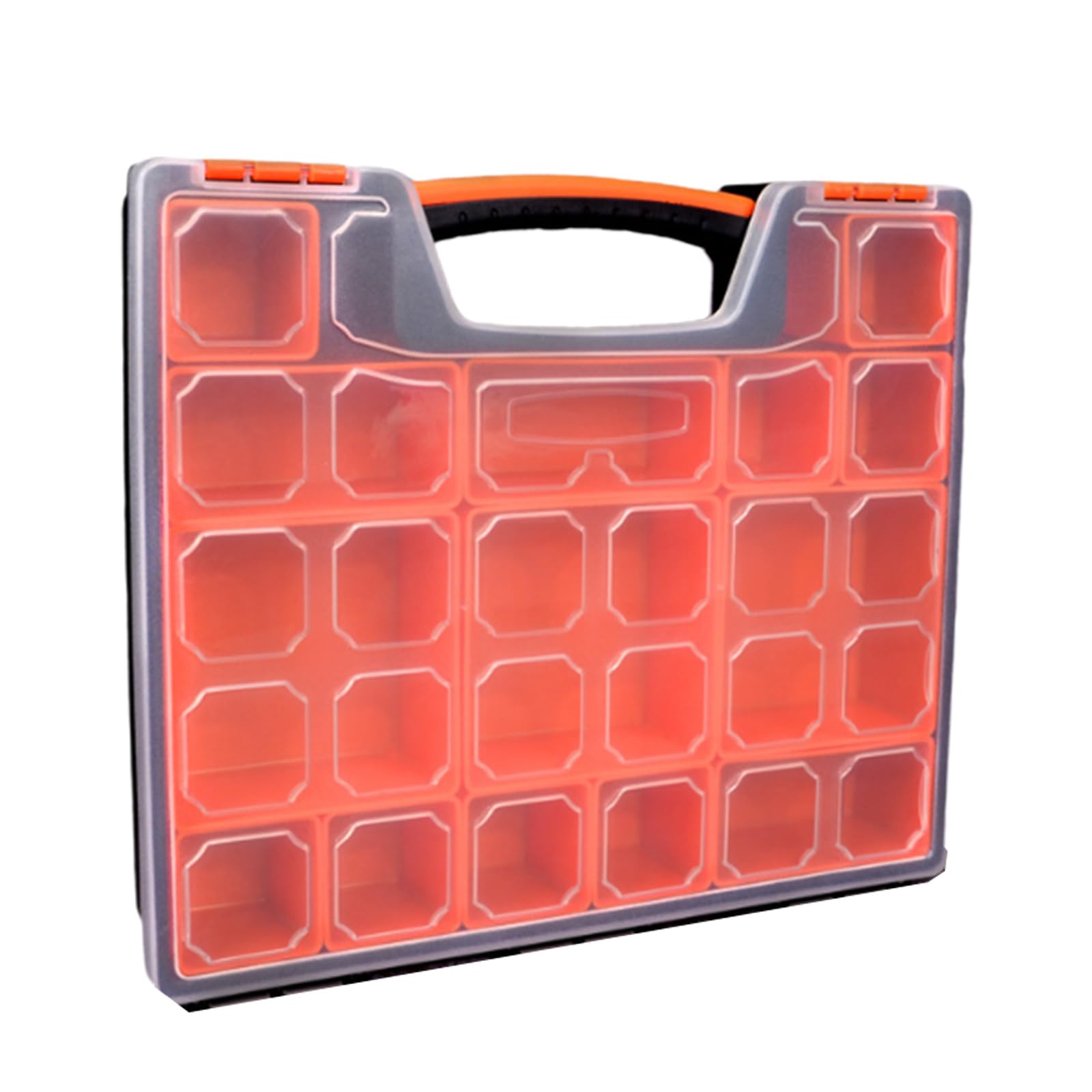 Screw Storage Bins Multi Compartment Organizers Box for Screws Small Parts Hardware Jewelry Storage Case Portable Tool Organizers Box Compartments