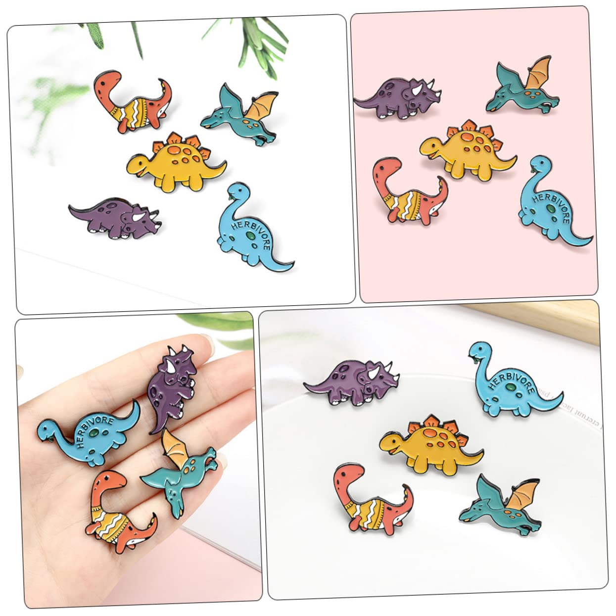 VALICLUD Kleine Dinosaurier-brosche Dinosaurier-anstecknadel Tier Anstecknadeln Für Rucksäcke Hutnadel Cartoon-rucksäcke Kragen Anstecknadel Für Hüte Rucksack-