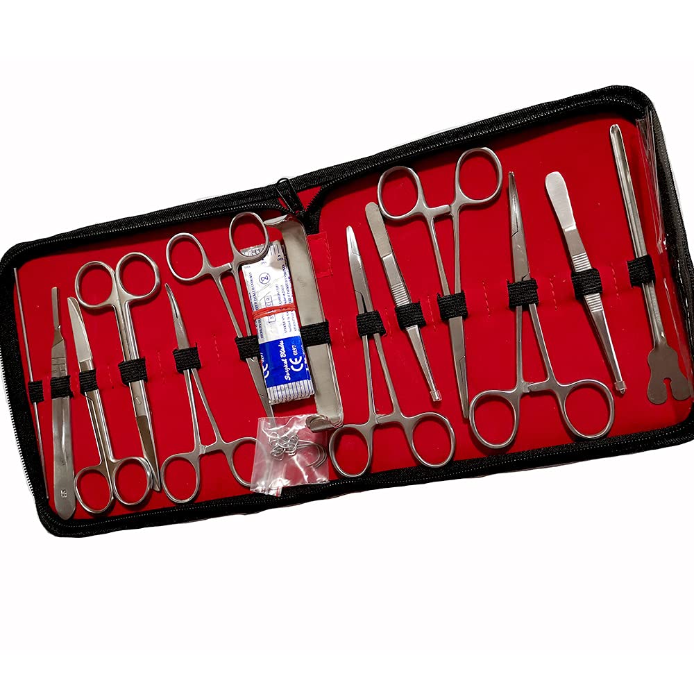 Kit de disección de biología de 26 piezas con cuchillas de bisturí para experimentos de anatomía de laboratorio de estudiantes