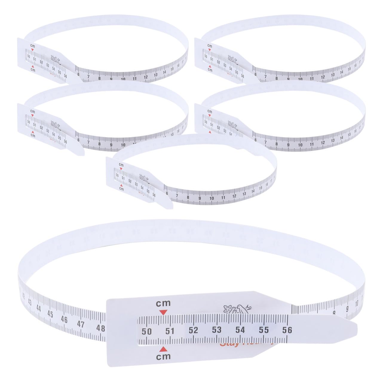 Uonlytech Mètre Ruban Bébé pour Tête et Bras Blanc 56 Cm Lot 6 Pièces Doux Peau Garçon et Filles Mesure Périmètre Crânien Suivi Croissance Couture Loisirs