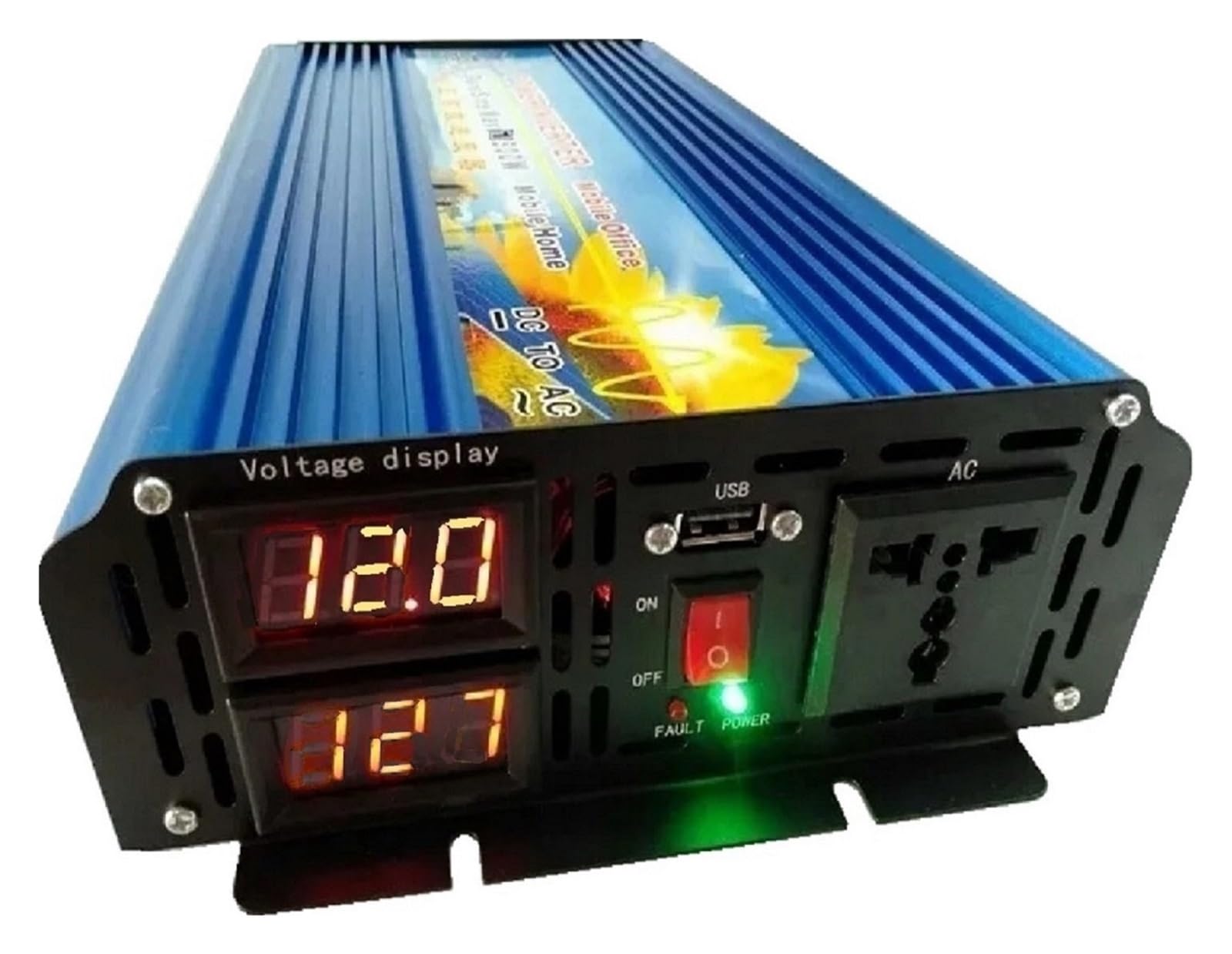 Inversor de Onda sinusoidal Pura de 2500W CC 12V/24V/36V/48V a CA 110V 50HZ/60HZ Potencia 5000W(60HZ,24V-110-120V)