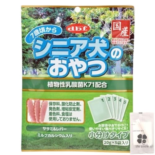 【12個セット】 デビフペット シニア犬のおやつ 動物性乳酸菌K71配合 100g デビフ コットンセット付き