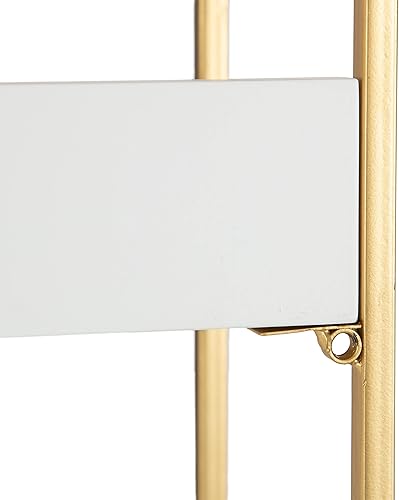 Miniatura 6 de Kate and Laurel Hylton Modern Glam - Estante flotante de pared de 3 niveles para exhibición y almacenamiento 18 x 28 x 7 pulgadas blancodorado