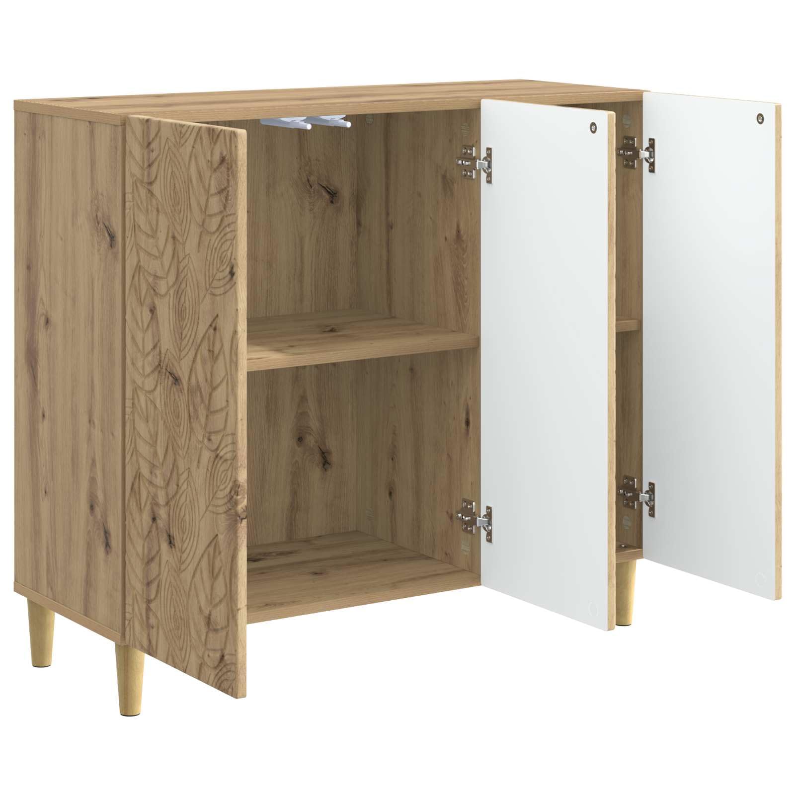 vidaXL Bufet Dąb artisan 89 x 34,5 x 80 cm Drewno inżynieryjne