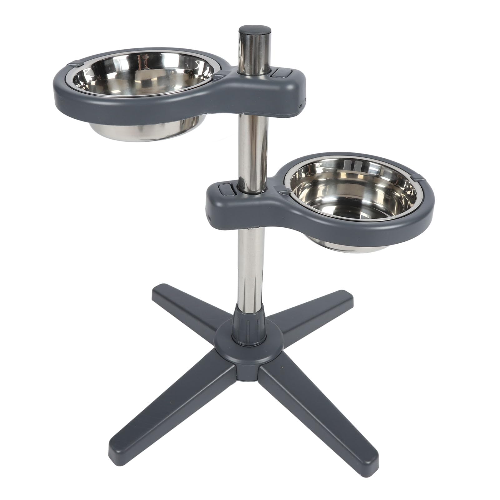 Gamelle Surélevée Réglable pour Chien, Gamelle Surélevée Portable Antirouille en Plastique et Acier Inoxydable pour Chiens de Taille Moyenne pour Les Voyages pour la Maison (Grand)