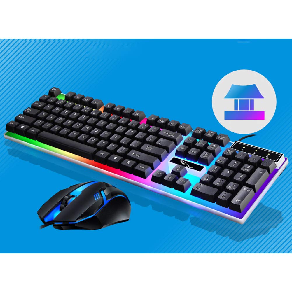 Combo Tastiera E Mouse Da Gaming RGB | 104 Tasti Anti-Ghosting | Mouse 6 Pulsanti Regolazione DPI | Per PC, PS4, Xbox