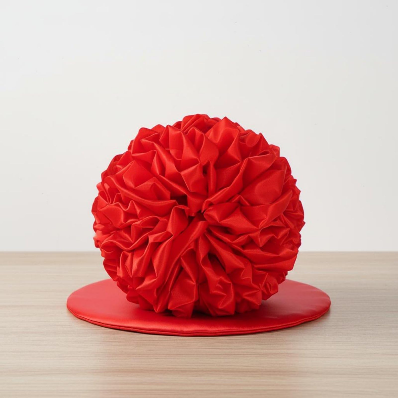MagiDeal Sfera Cerimoniale in Tessuto Nastro Festivo Palla Decorativa Nuziale Ghirlanda in Stoffa in Tessuto Aspetto Elegante Porta Androne Adatta per Matrimonio Inaugurazione Nuova Casa, 70 Cm