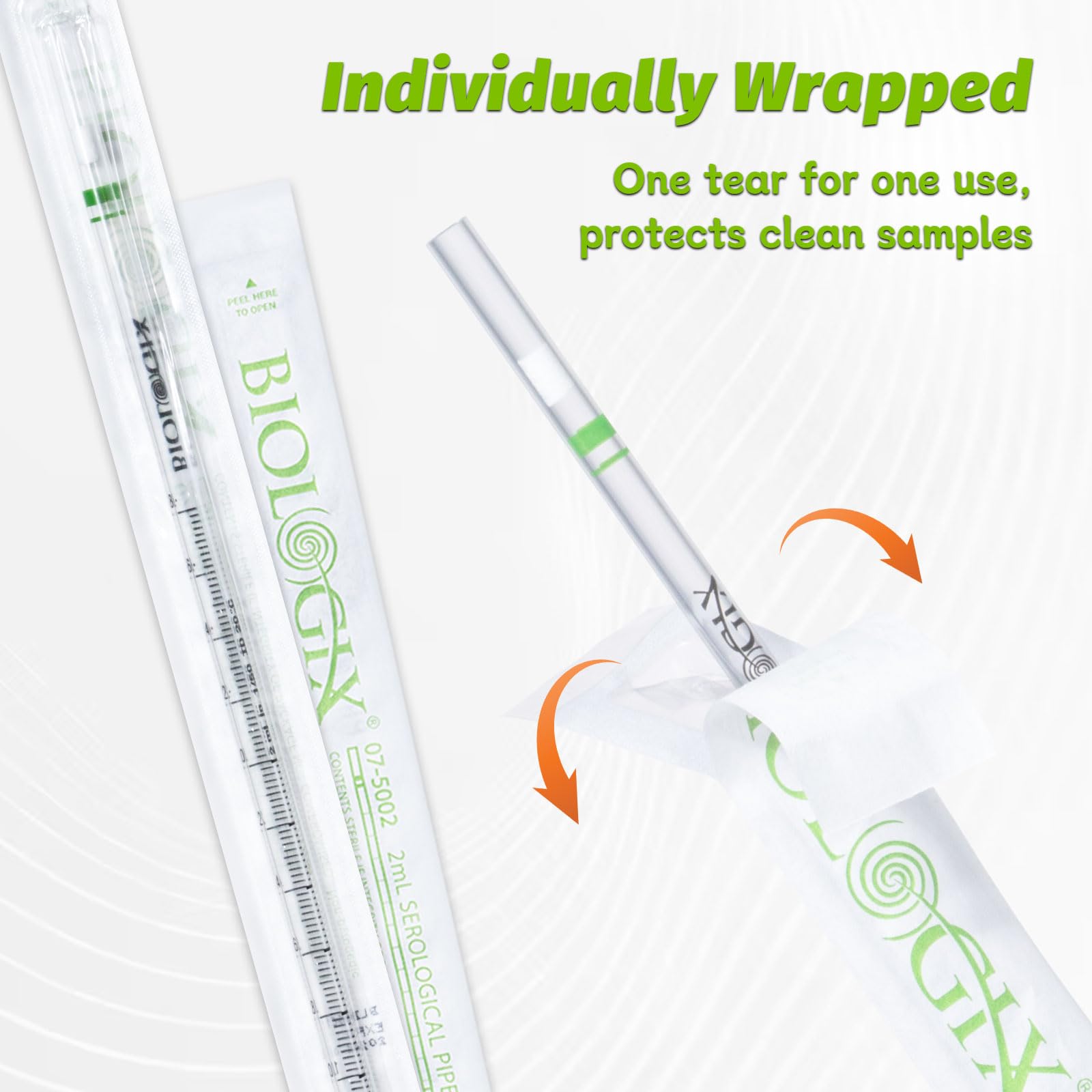 Lot de 150 pipettes sérologiques en polystyrène de 2 ml, stériles, transparentes, emballage indépendant