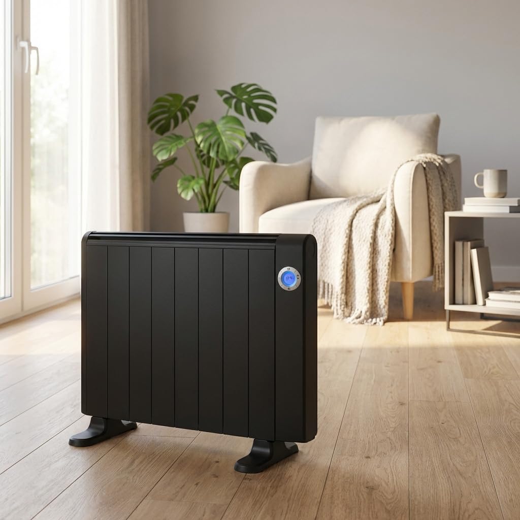 Suinga Emisor Termico 5 Elementos 800W | Calefaccion Eficiente Sin Aceite | Control WIFI Inalambrico | Mando A Distancia