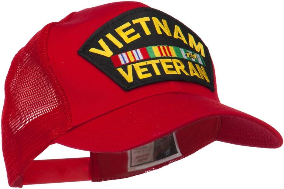 e4Hats.com Vietnam Veteran Military Patched Mesh Back Cap