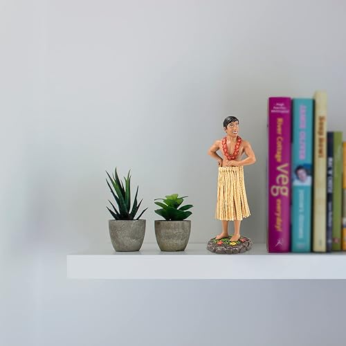 Miniatura 6 de Hawaii Hula Boy - Cabezal de tablero para decoración de conductor, tamaño mediano, 6.3 pulgadas de alto