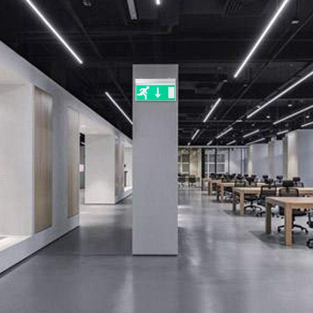 Signe D'éclairage de Sortie de Secours de LED, Indicateur de Sécurité D'évacuation de Sécurité de Lumière de Signe de Secours Acrylique de LED pour le Bureau D'hôtel de Centre Commercial