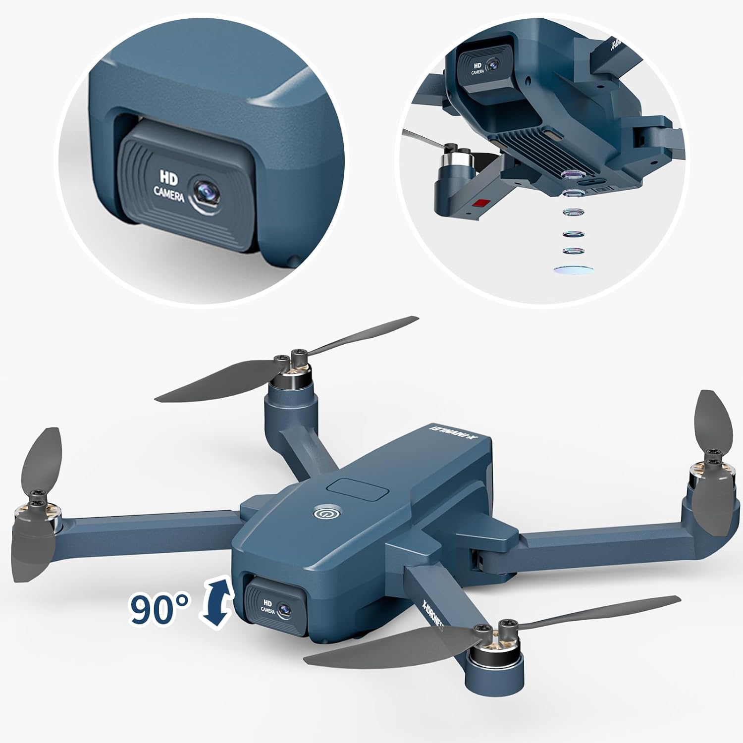 X15 Drone with 1080P HD Camera for Adults Beginners, Drone with Brushless Motor, One Key Takeoff/Landing, Trajectory Flight, Gesture Control, 3 Speed Modes, Modular Battery, Gift for Adults