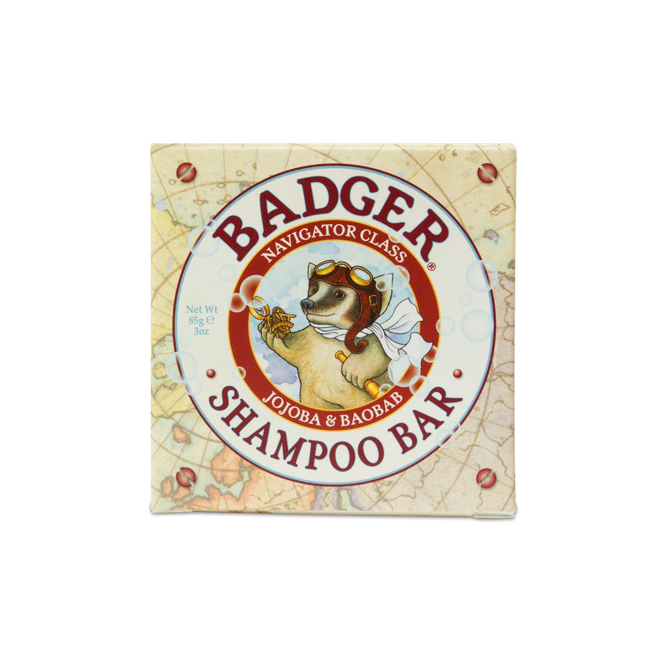 Badger - Shampoo Bar with Jojoba & Baobab, Concentrated & Conditioning Shampoo Bar, Natural Shampoo Bar, Vegan Shampoo Bars for Hair, Bar Shampoo, 3 oz