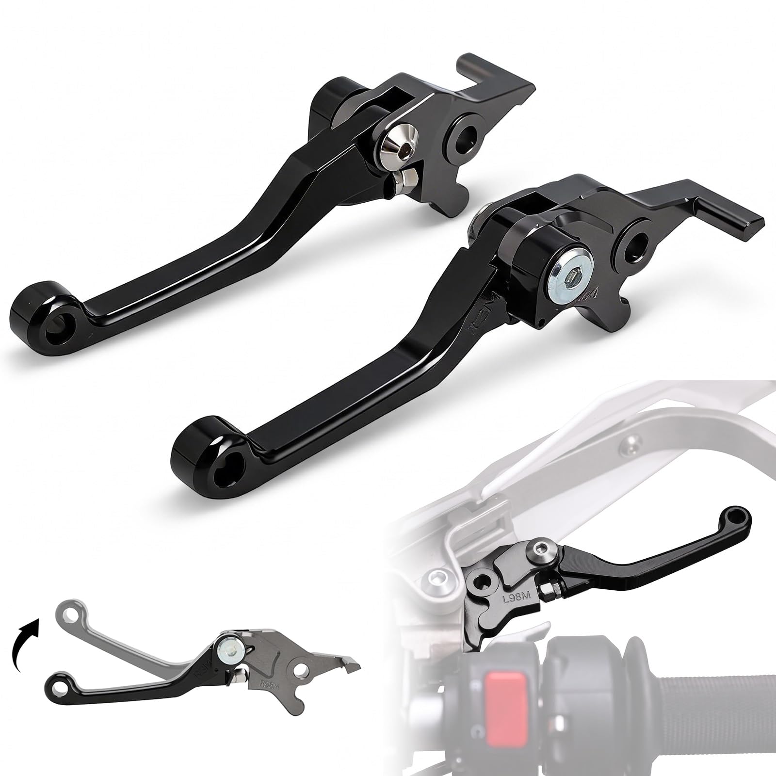 Surron Bremshebel Ultra Bee Bremshebelteile Aluminium für Sur Ron Ultra Bee Schwarz | Hochfeste Hebelkonstruktion, stabiles Steuergefühl, Motorradreparatur und täglichen Gebrauch, passend für Surron Ultra Bee