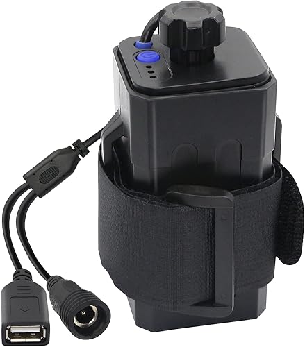 PNGKNYOCN Carcasa de batería de 8,4 V, con puertos CC y USB, carcasa de batería impermeable y segura, adecuada para batería recargable de iones de