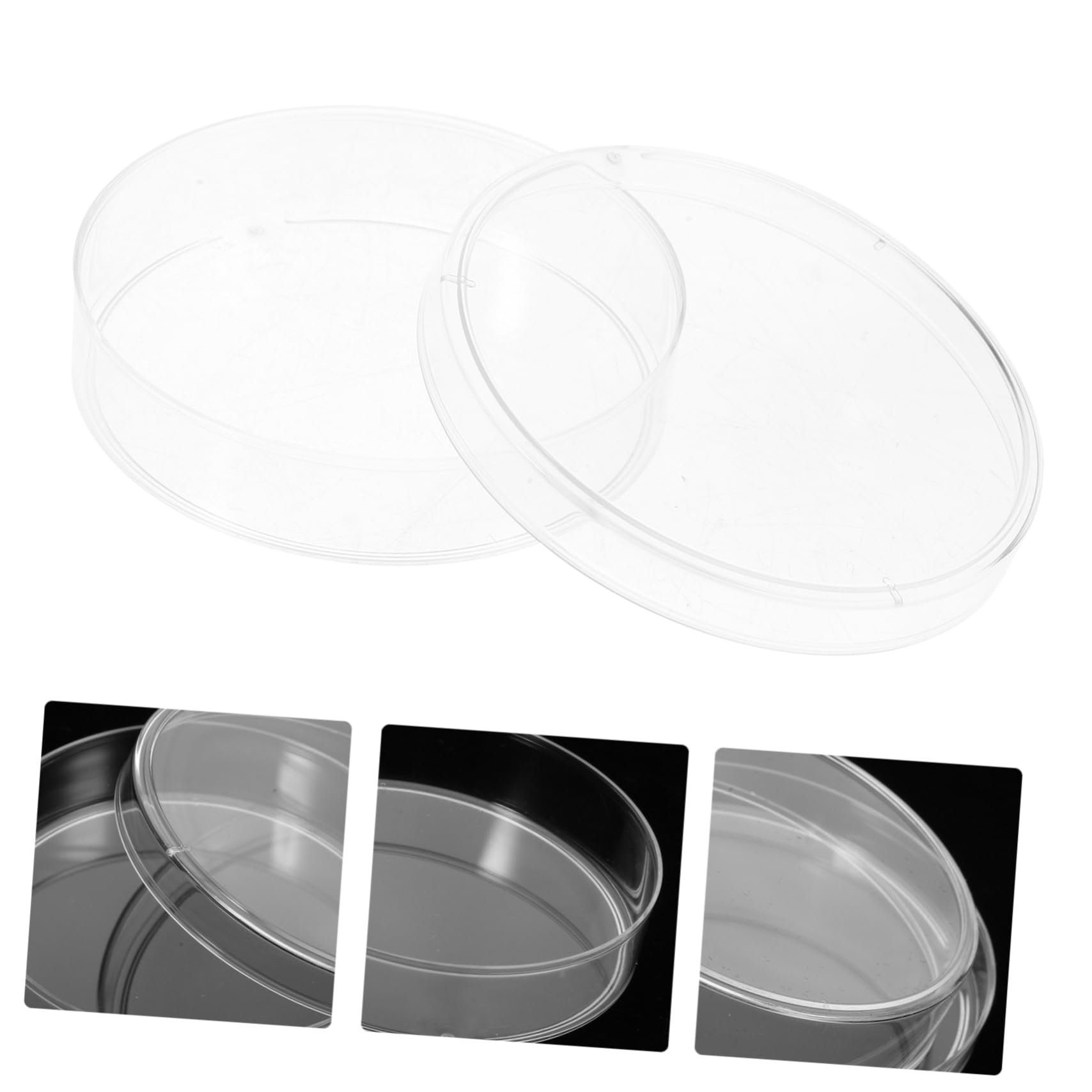Cabilock Round 6cm Petri Dishes 10pcs Agar Culture Dishes for Laboratory School Teaching Use