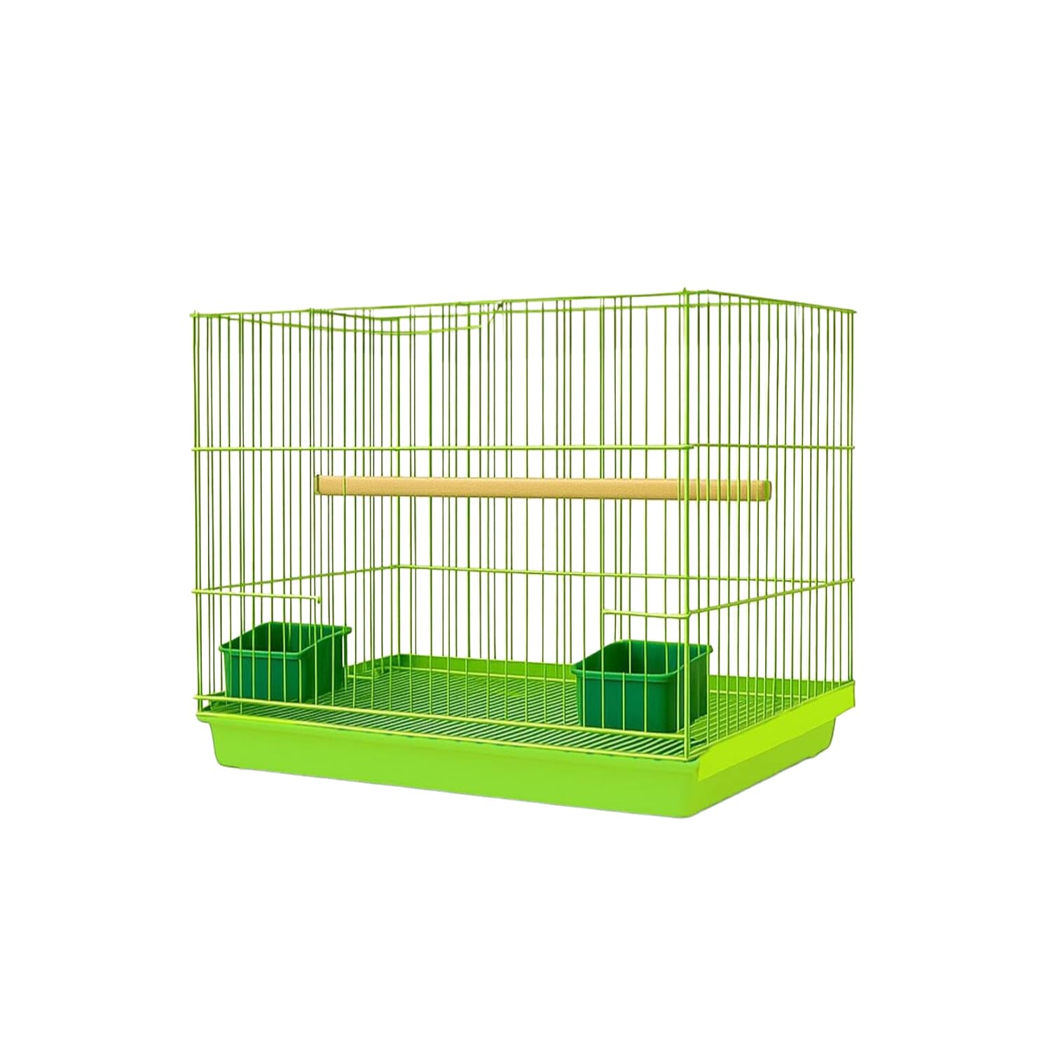 PetJoy Iron Bird Cage, 31x31x27 cm, Green, with 2 Feeding Cups and Perch, for Multiple Birds-image-33