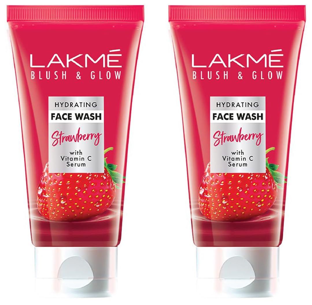 LAKMÉ Blush & Glow Strawberry Refreshing Gel Face Wash 100 G, With 100% Natural Fruit For Glowing Skin - Daily Gentle Exfoliating Facial Cleanser (Pack Of 2)-image-44