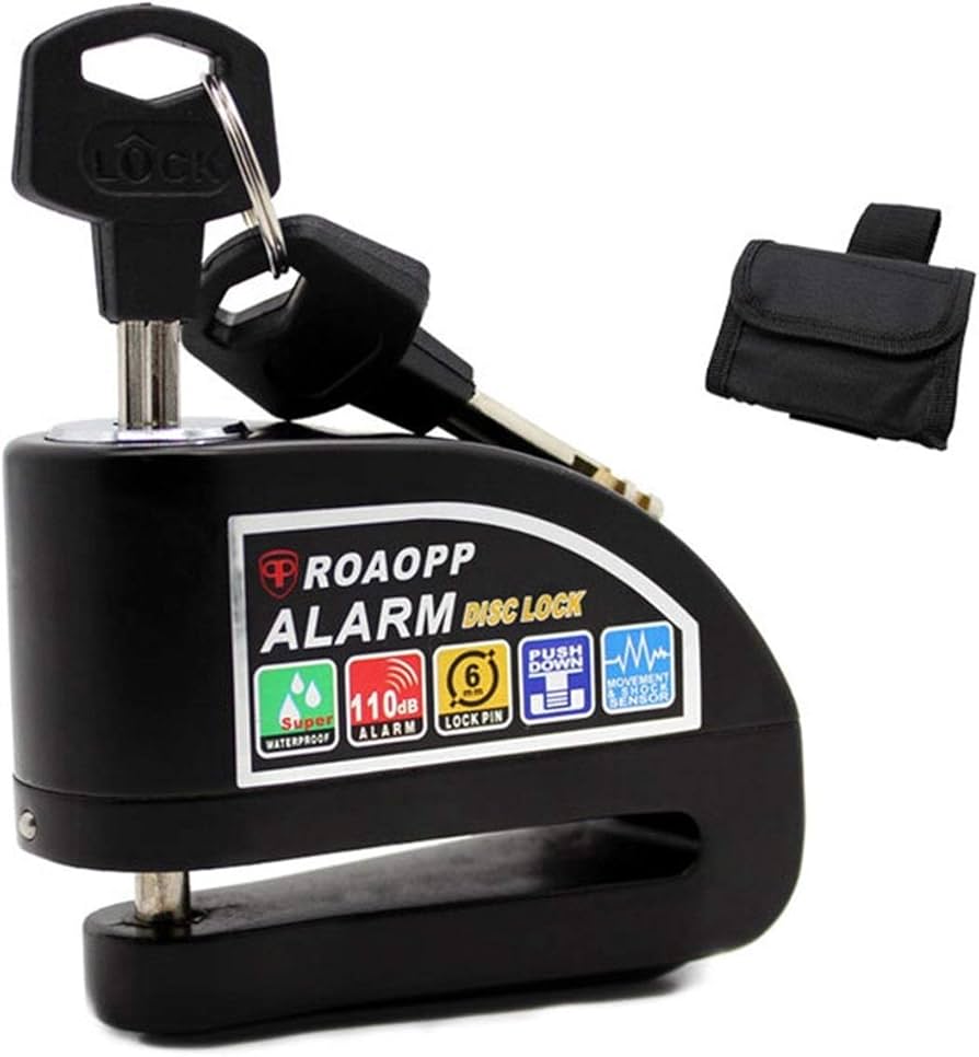 Candado Con Alarma KRASER KR7Y Para Moto - USB Recargable (110dB)