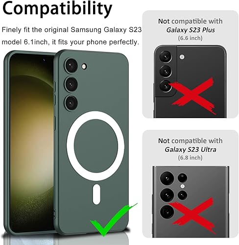 Miniatura 10 de Miimall Funda magnética compatible con Samsung Galaxy S23, resistente a las caídas, a prueba de golpes, ultrafina, suave y delgada, carcasa MagSafe