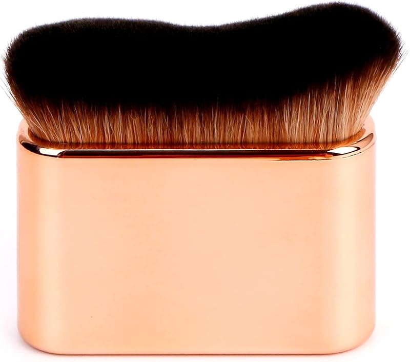 Yoseng Self Tan Brush - Rose Gold Kabuki Brush for Body, Face & Hands - Vegan, Streak-Free Application, Multi-Use for Self Tanner, Sunscreen, Body Lotion