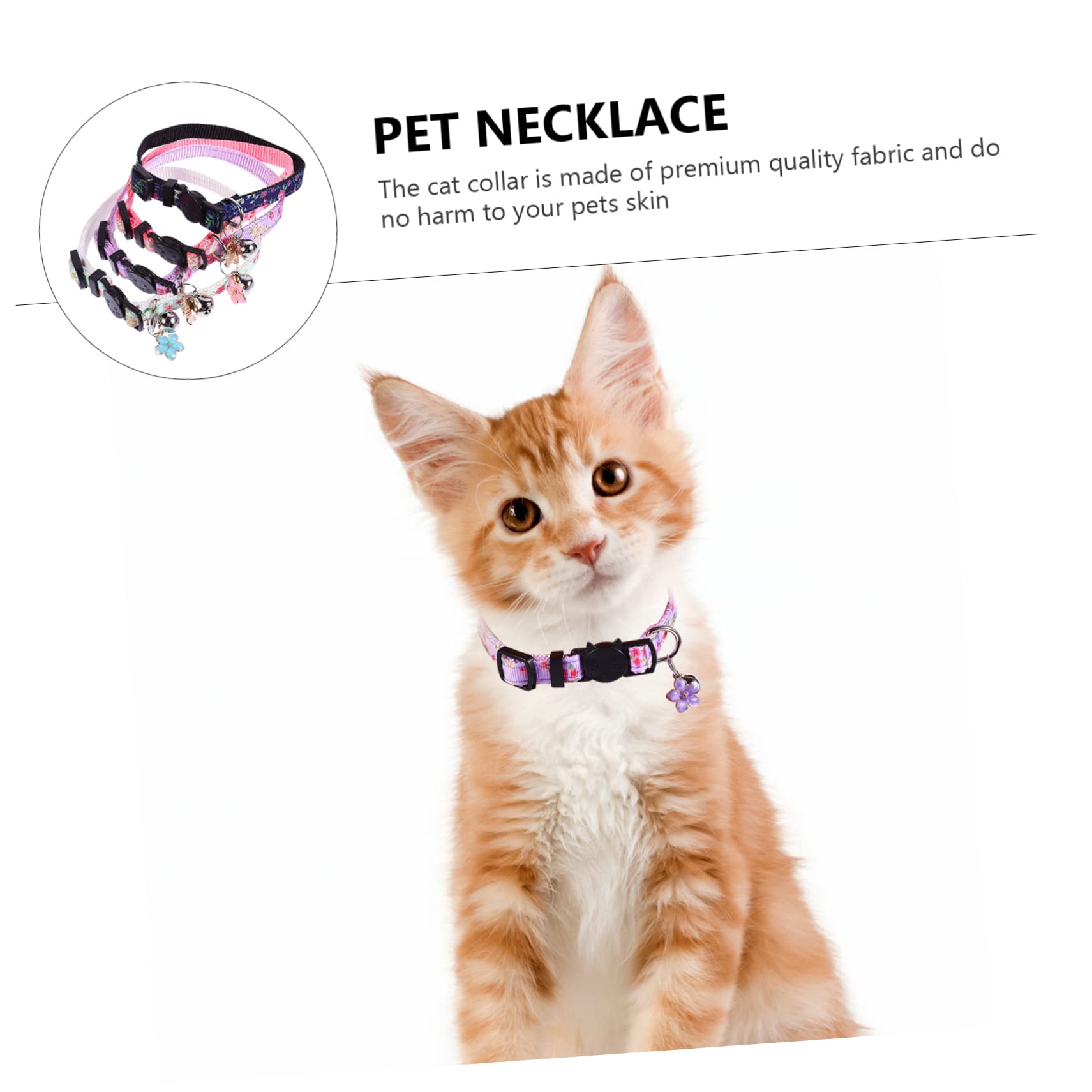Toddmomy 12 Piezas Collar de Gato Lazos para Mascotas Collar de Mascota Perro a Necklace es Floral para Mascotas de Campana para Gatito Cuello Cuerda Nylon
