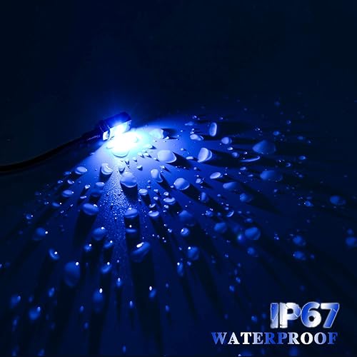 Miniatura 5 de LivTee  Juego de 2 pernos con luces LED para matrícula, 12 V, impermeables, para automóvil, motocicleta, camión, casa rodante, bicicleta todo