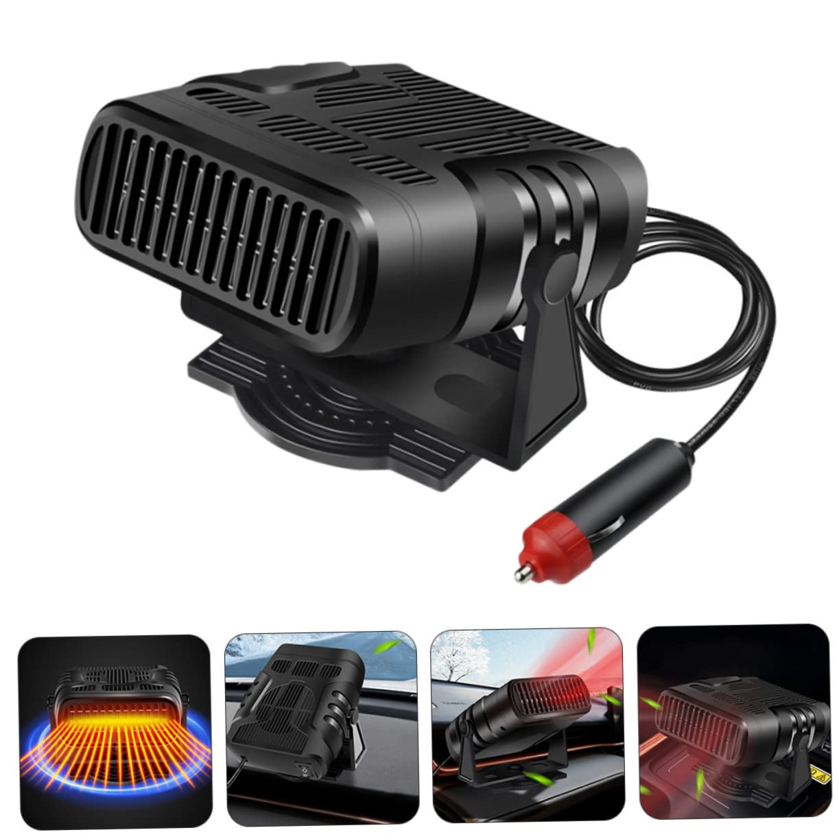 3piezas Calefactor Portátil Para Coche Descongelador y Desempañador Para Ventanas y Parabrisas Instantáneo y Instalación Vehículos